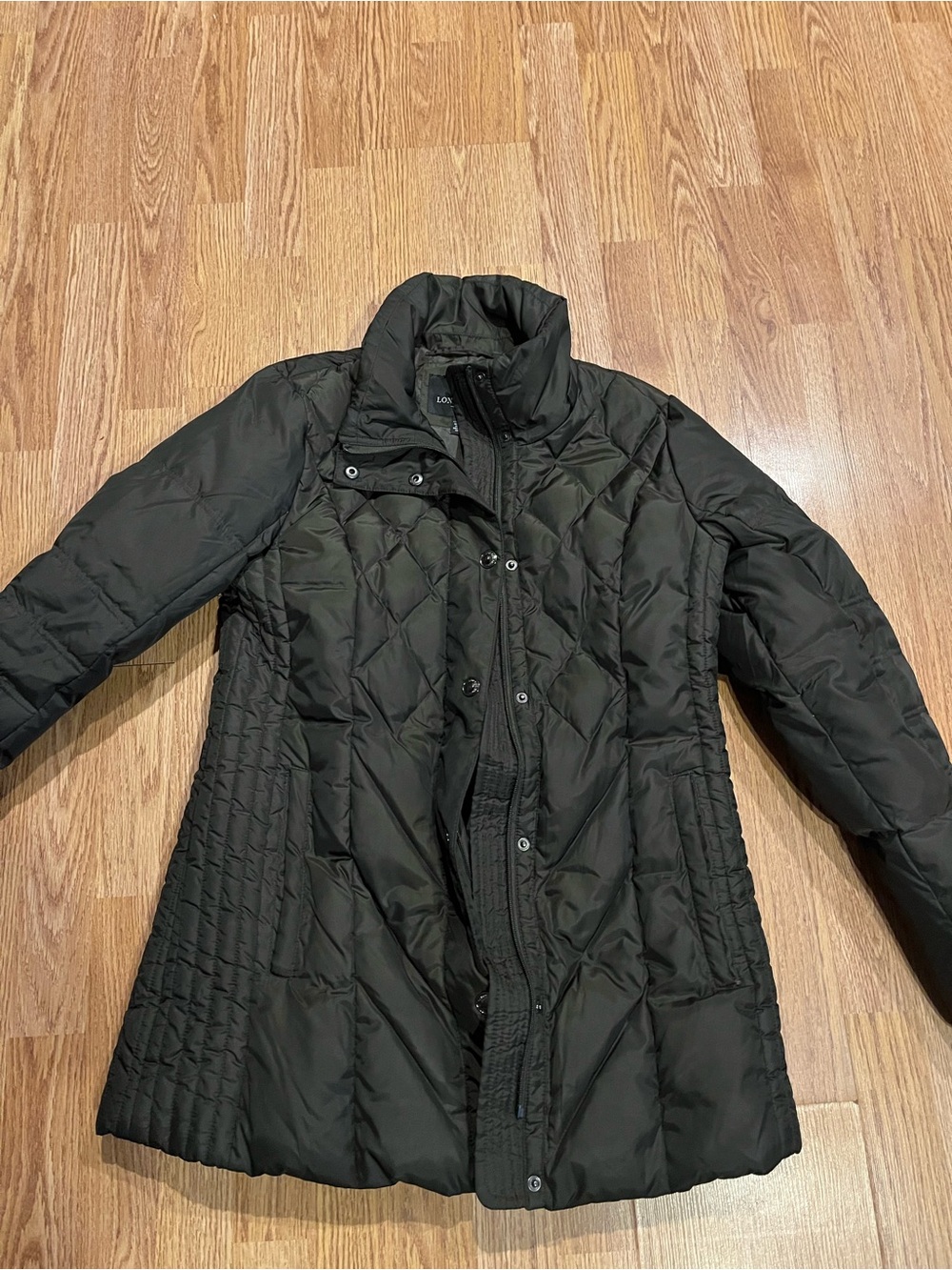 London Fog Black Quilted Puffer Coat